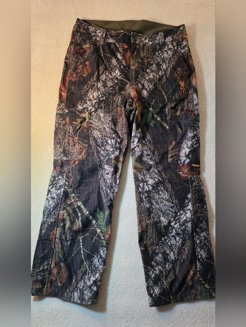 Browning Pro Series Mossy Oak Camo Hydro Fleece Goretex High Waist Pants Mens XL